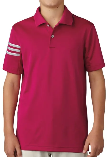 Adidas Golf Boys 3-Strips Polo