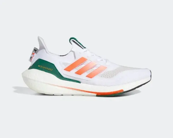 Adidas Ultra Boost 21 Miami Cloud White Team Orange Grey One GX7966