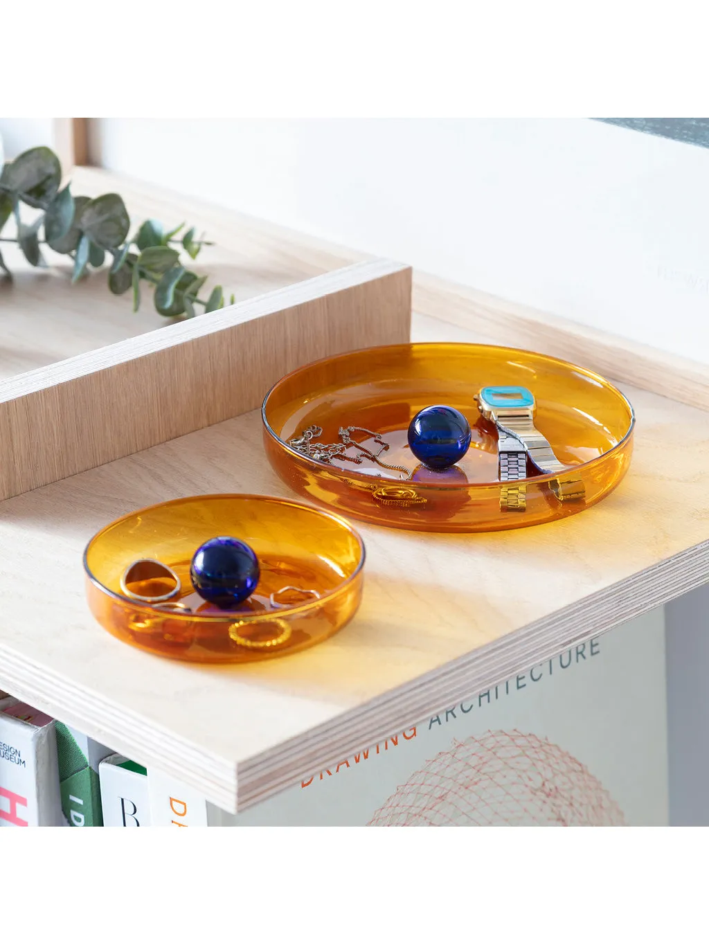 Amber & Cobalt Bubble Dish