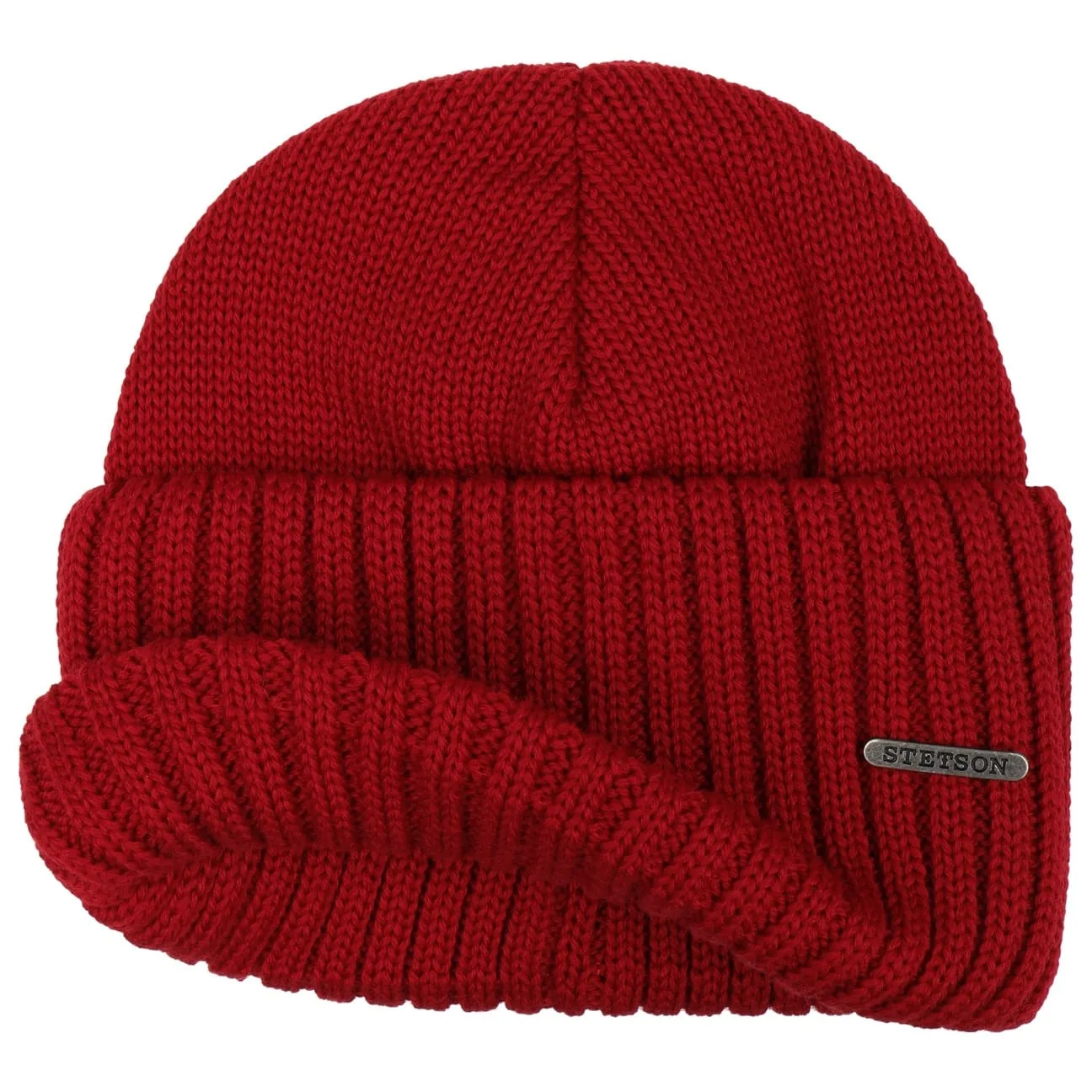 Beanie Merino Wool, Red