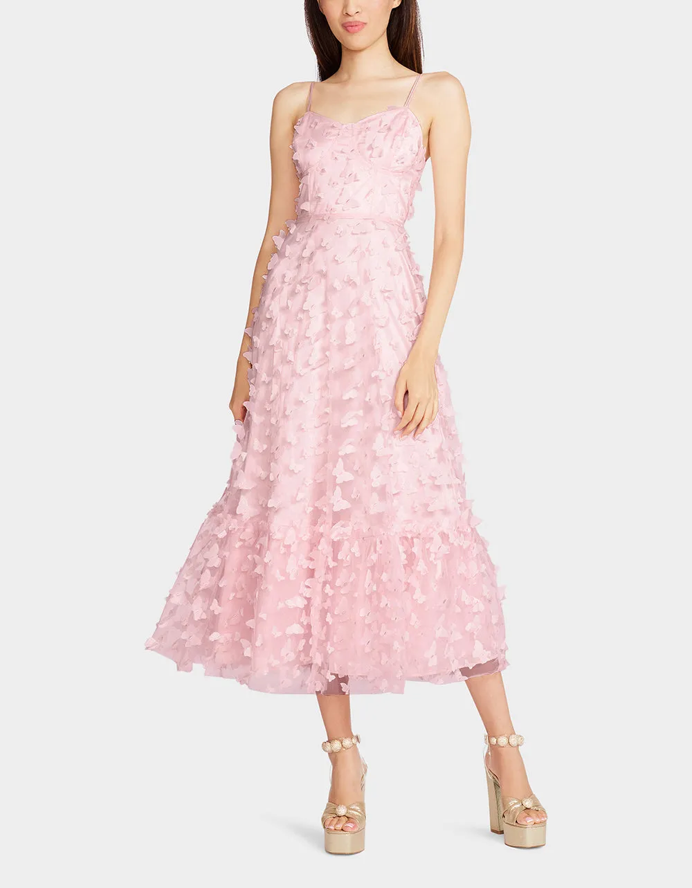 BETSEYS BUTTERFLY MAXI DRESS PINK