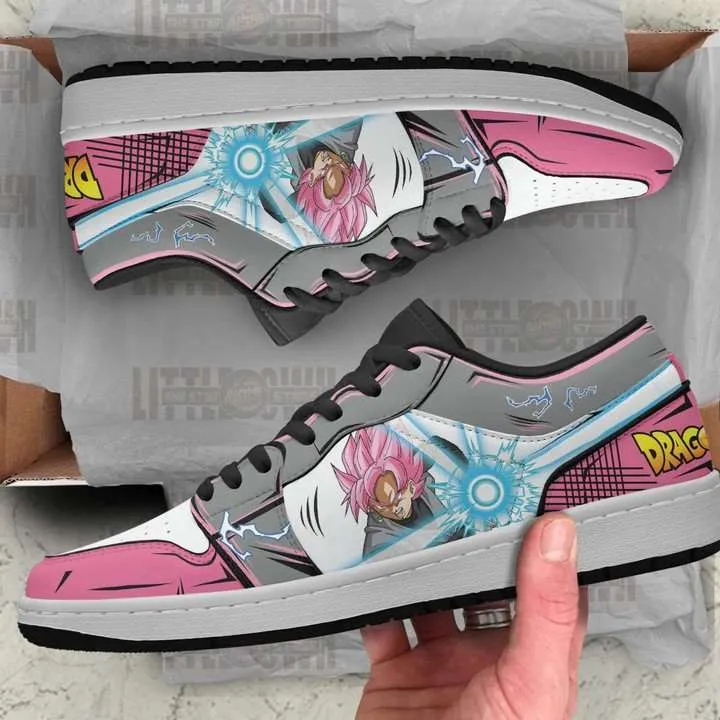 Black Goku JD Low Sneakers Custom Super Saiyan Rose Dragon Ball Anime Shoes