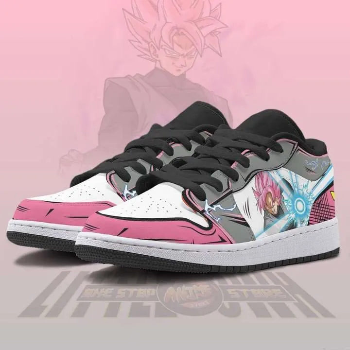 Black Goku JD Low Sneakers Custom Super Saiyan Rose Dragon Ball Anime Shoes