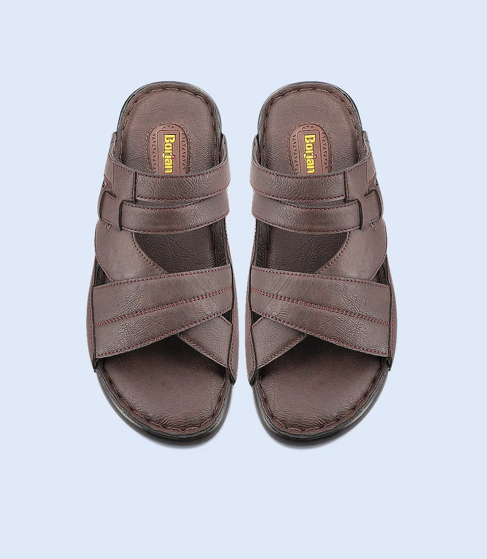 BM4527-BROWN-Men Slipper