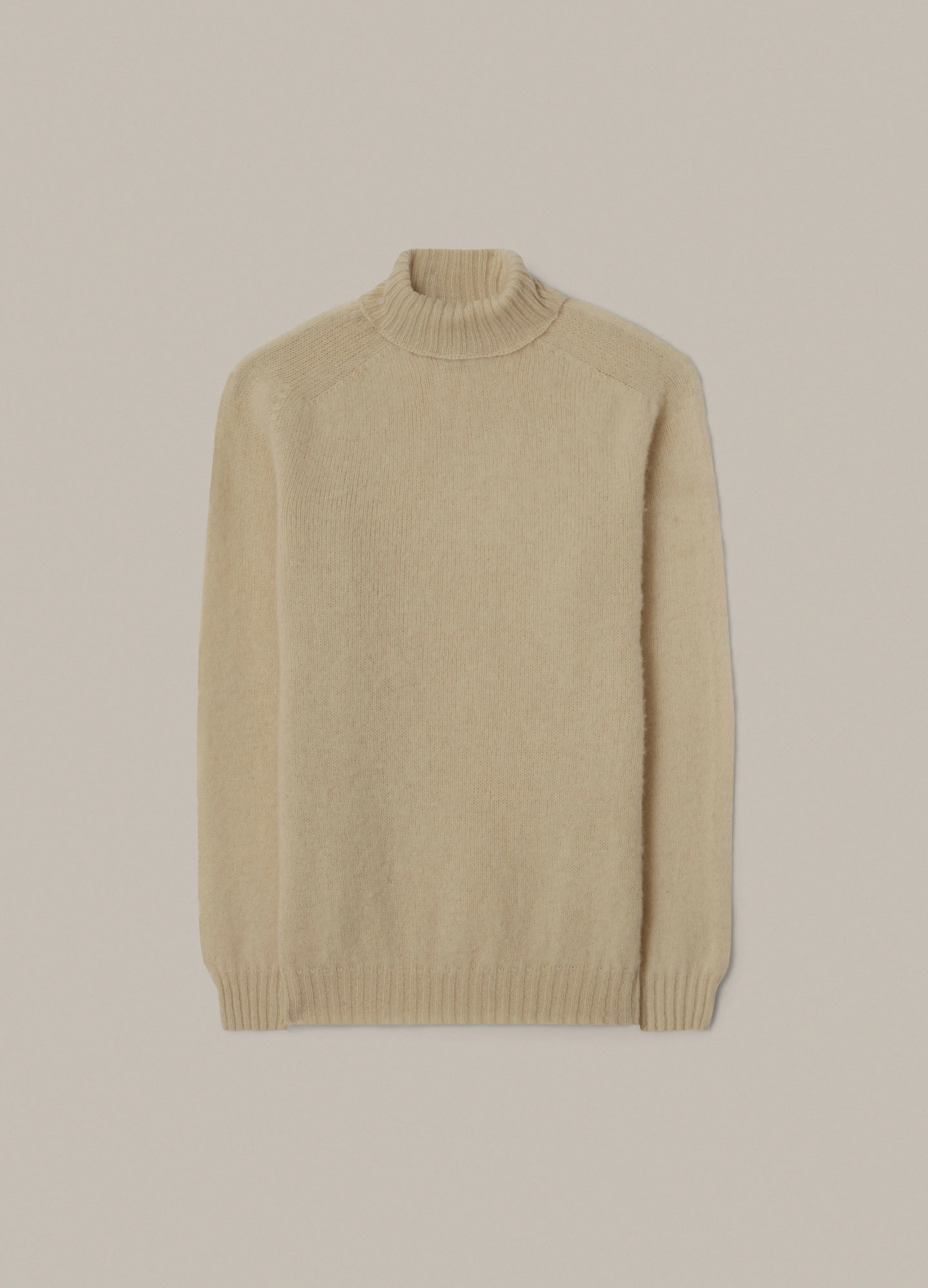 Bosse Shaggy Roll Neck - Cream