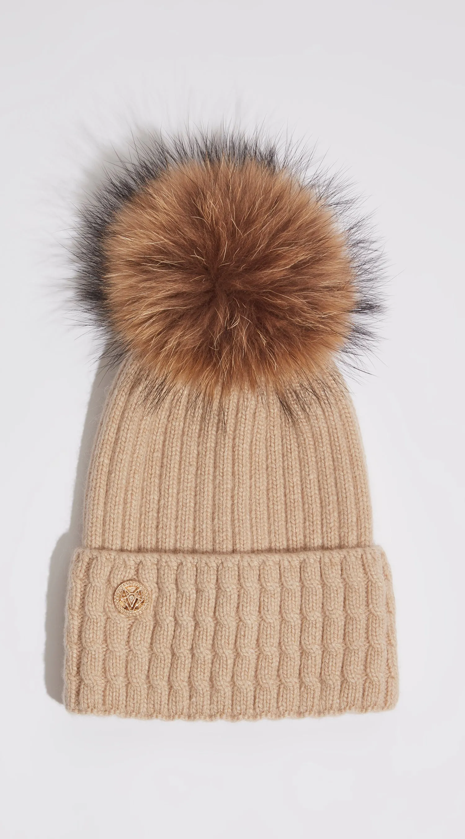 Boston Pom Pom Hat - Beige