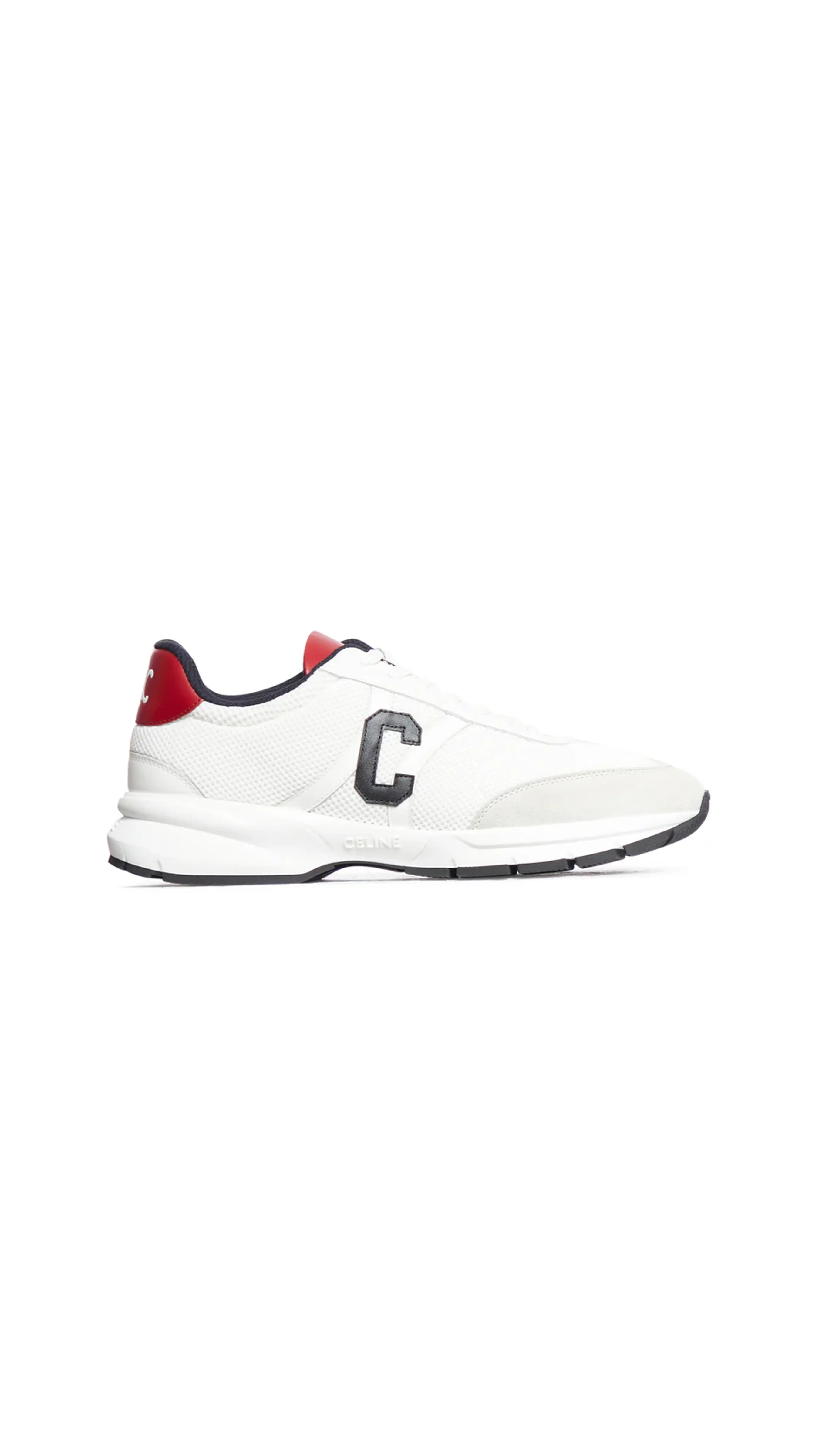 CR-02 Low Lace-up Sneakers - White/Red