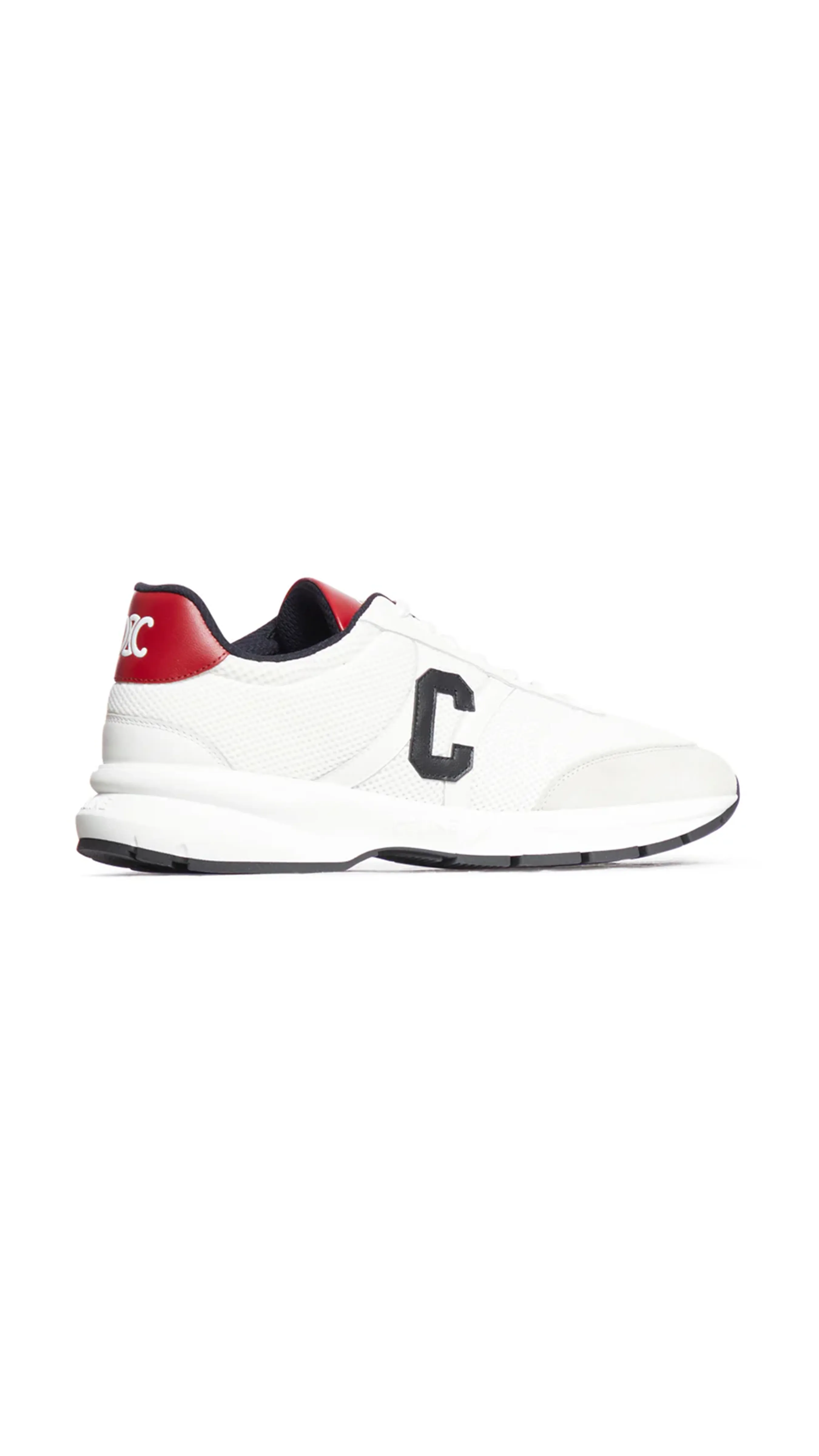 CR-02 Low Lace-up Sneakers - White/Red