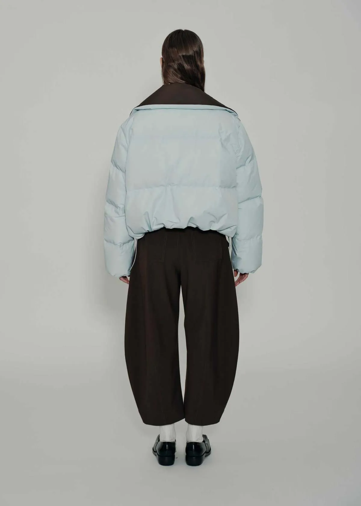 Cropped Down Jacket - Mint