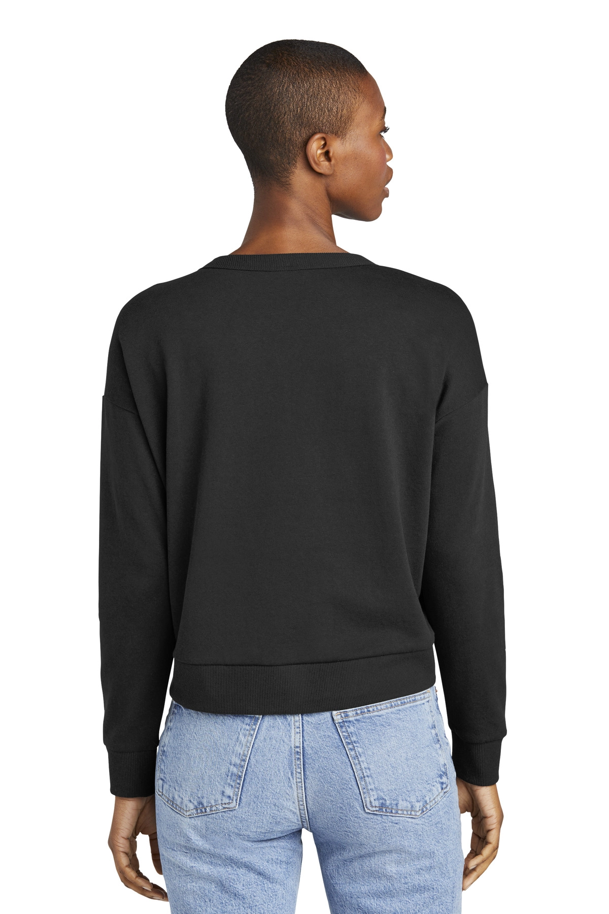 District Clothing DT1312 District Women's Perfect Tri Fleece V-Neck Sweatshirt SKU: DT1312