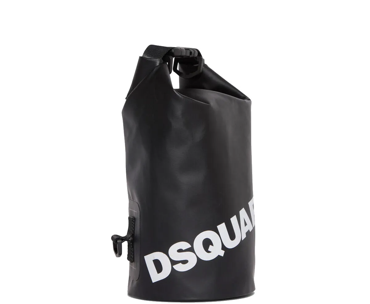 Dsquared2 Logo Printed Open-Top Shoulder Bag