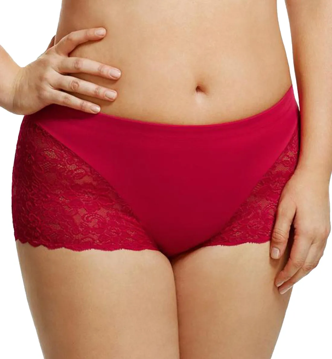 Elila Stretch Lace Cheeky Full Panty (3311) - Red