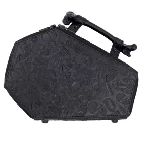 Embossed Skull Coffin Purse