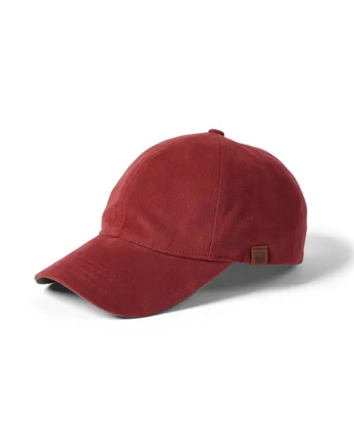 Failsworth Cotton Canvas Baseball Cap Brick Red / Khaki - Bennevis Clothing