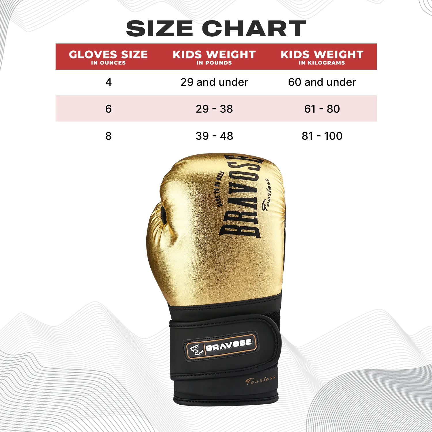 Fearless Gold Junior Gloves