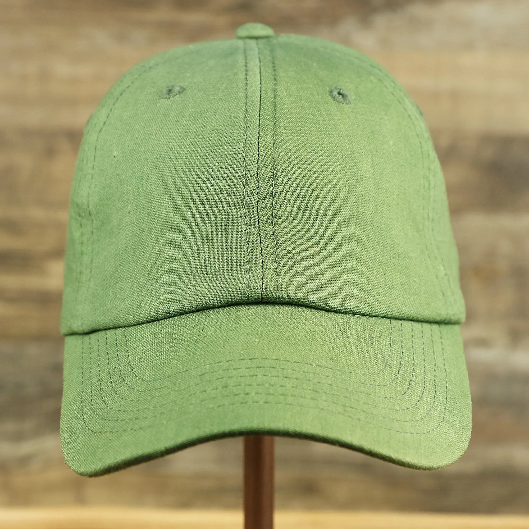 FOOT CLAN | DAD HAT | LINEN MATERIAL BLANK OSFM COTTON UNSTRUCTURED ADJUSTABLE, LODI GREEN, OSFM