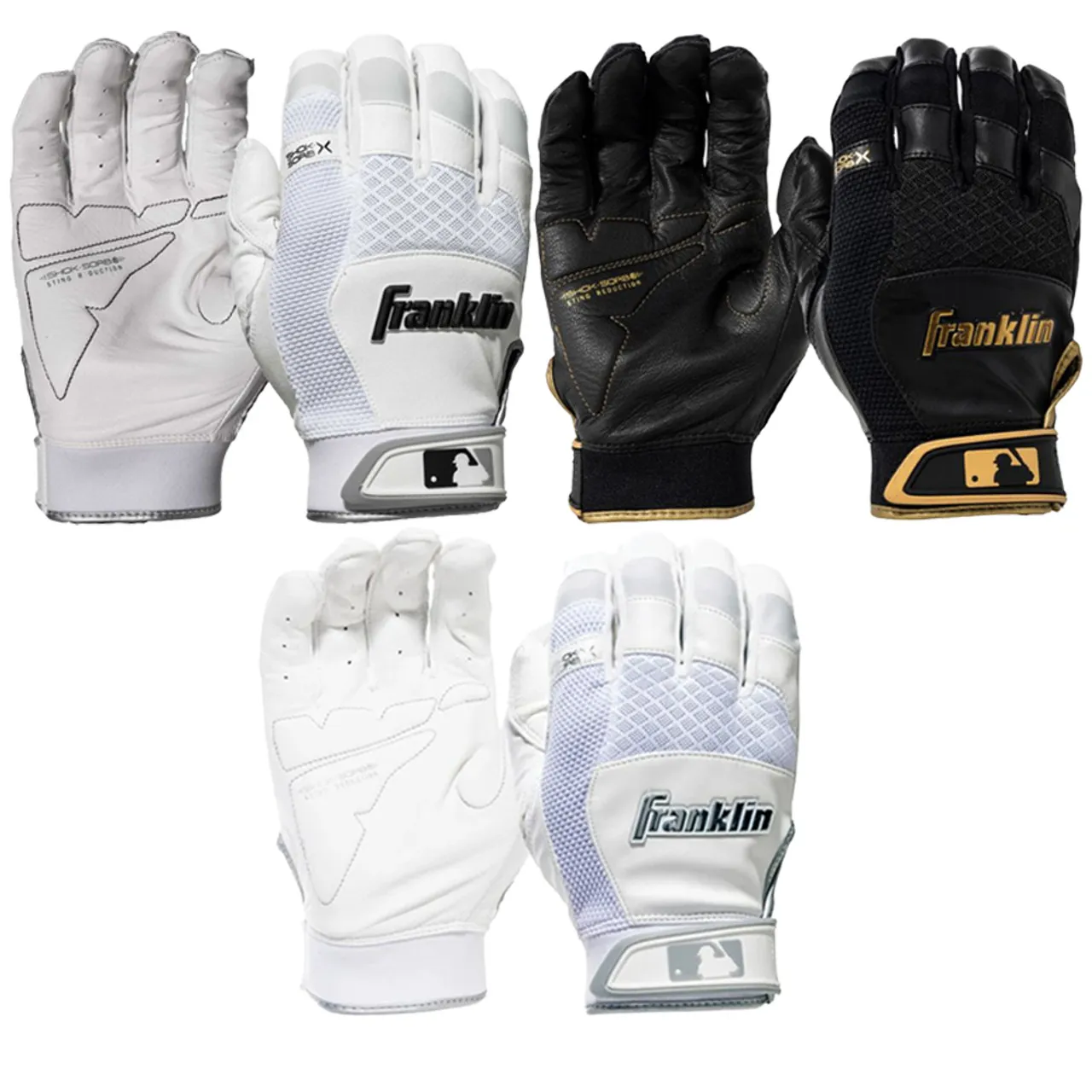 Franklin Shok Sorb X Adult Baseball Batting Gloves