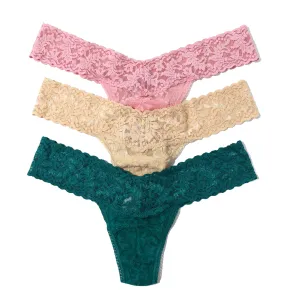 Hanky Panky 3-PACK Signature Lace Low Rise Thong (49113PK) - Prowling