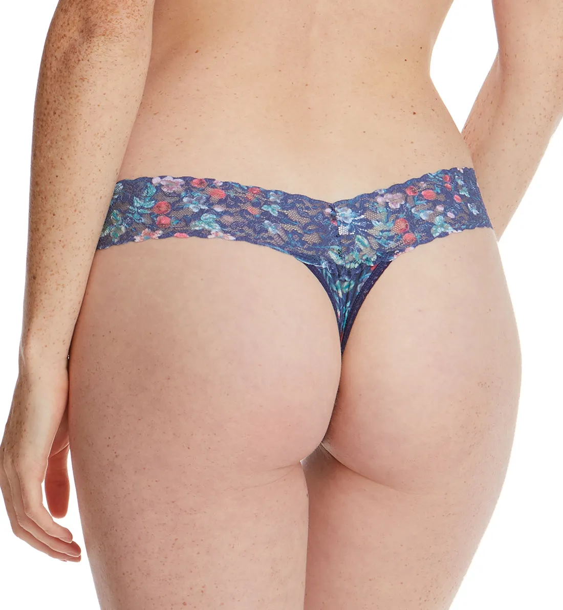 Hanky Panky Signature Lace Printed Low Rise Thong (PR4911P) - Juniper Berries