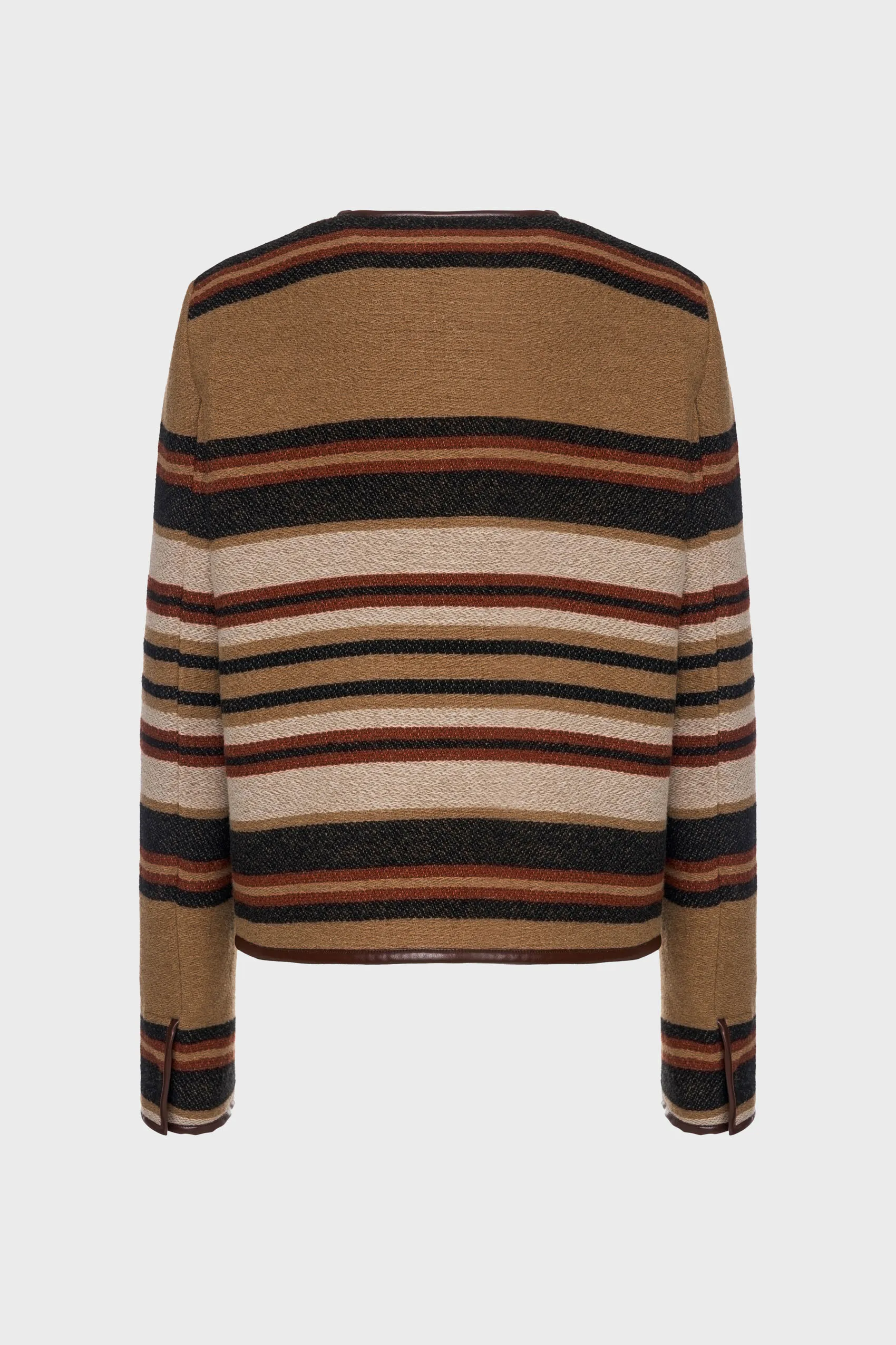 Jacket in striped wool 