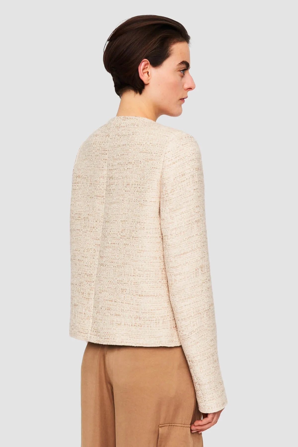 Joseph Melange Tweed Jovanna Jacket - Cassonade