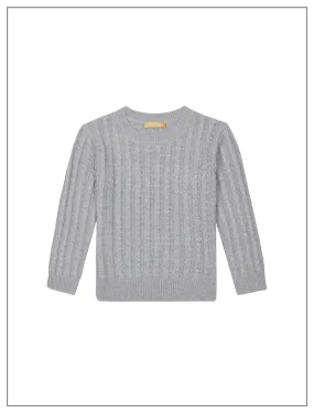 Kids Unisex Round Neck Jumper Grey