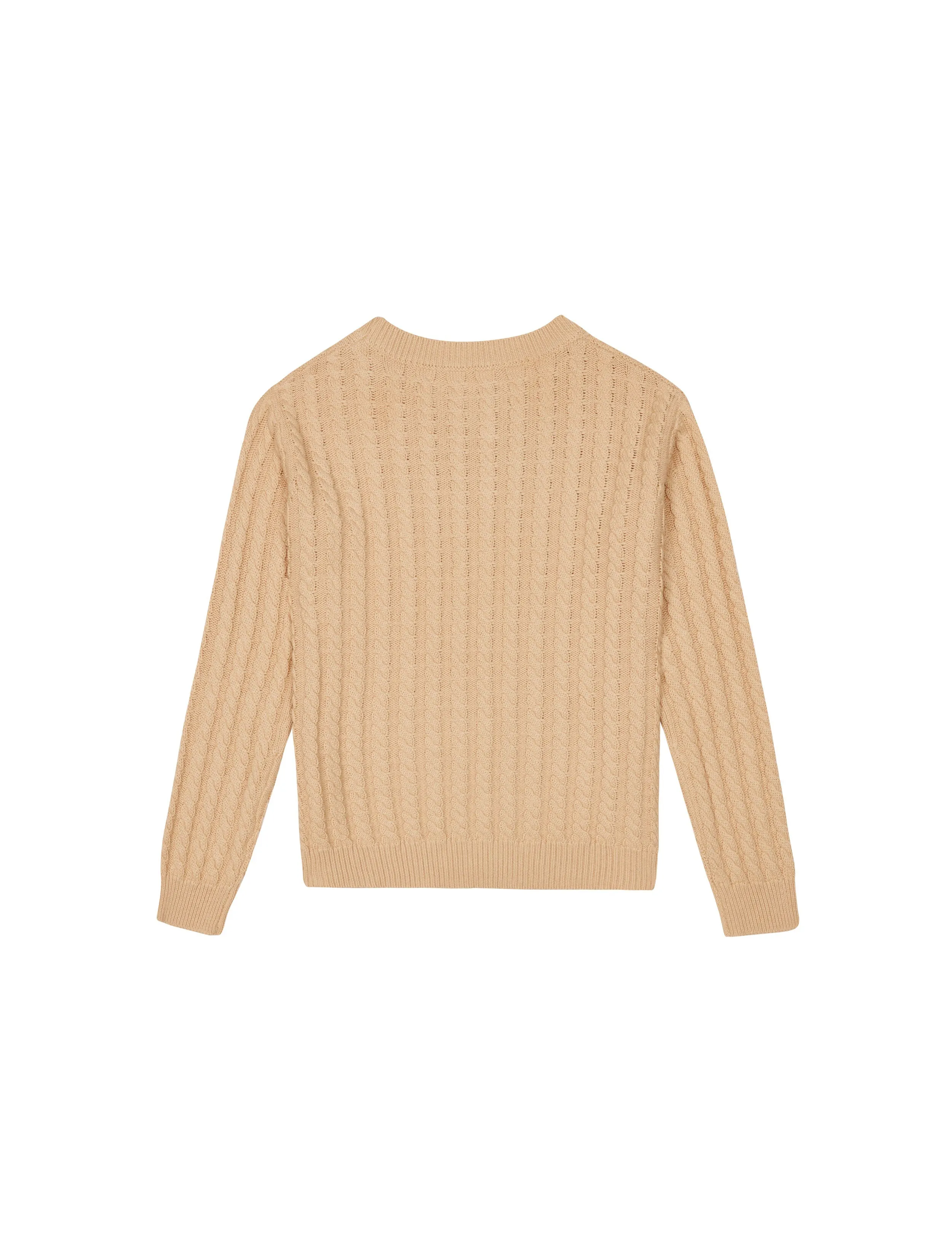 Kids Unisex Round Neck Jumper Sand