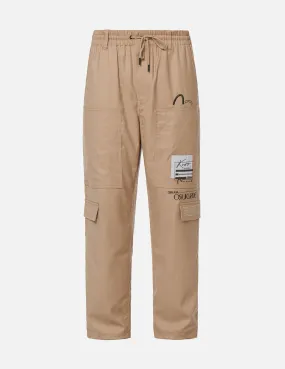 Logo Patch Wide Leg Cargo Pants