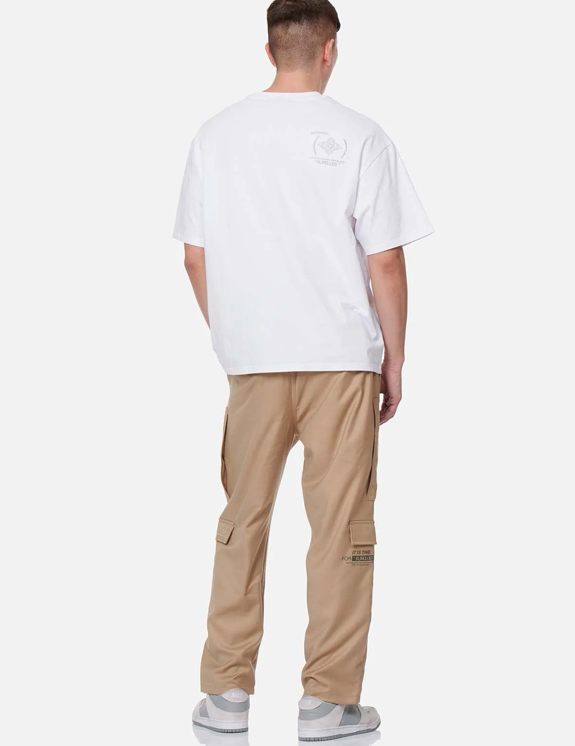 Logo Patch Wide Leg Cargo Pants