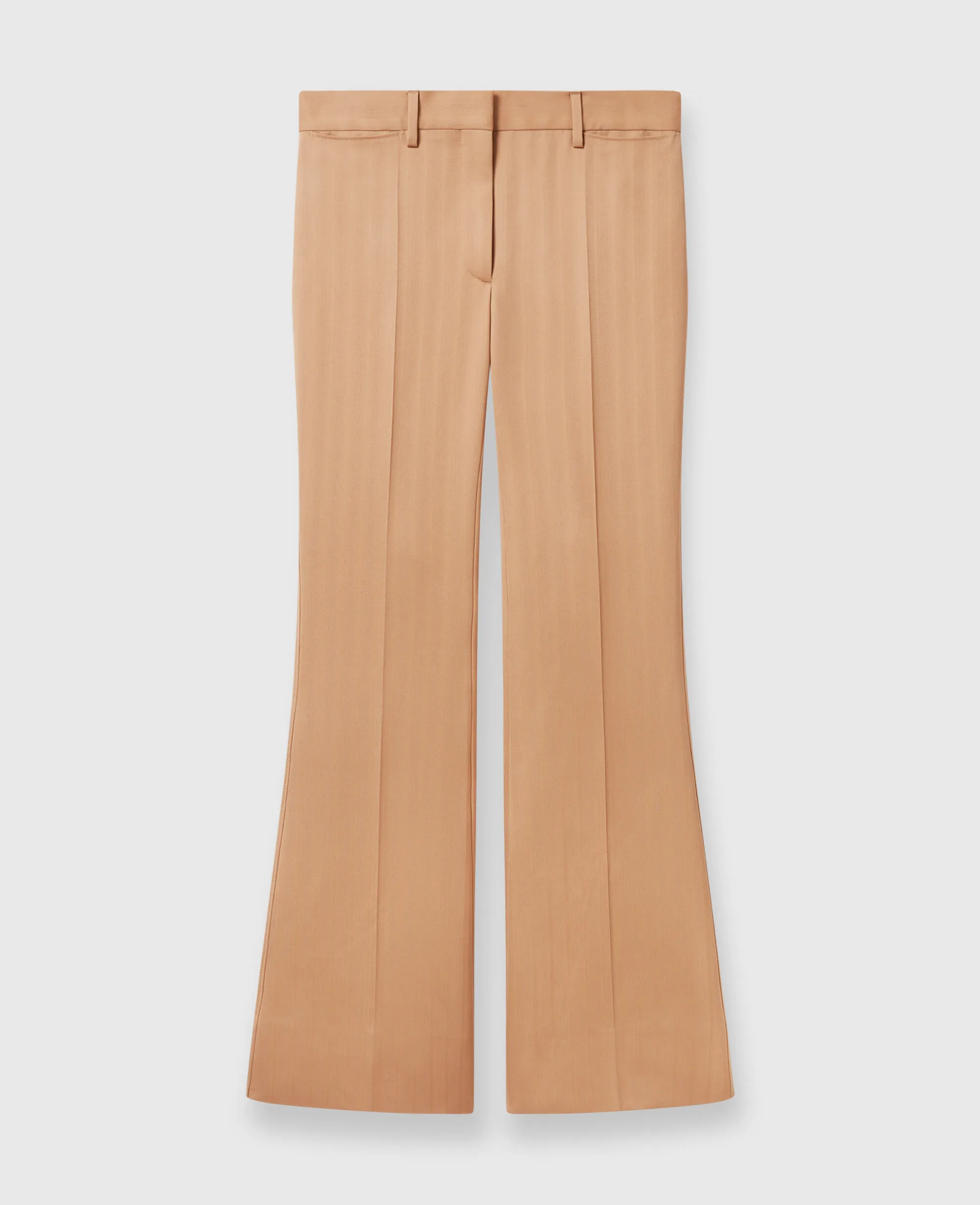 Low-Rise Striped Flared Pants