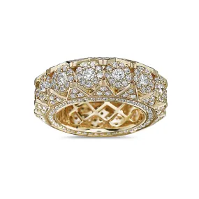 Men's 14K Yellow Gold Band with 4.85 CT Diamonds