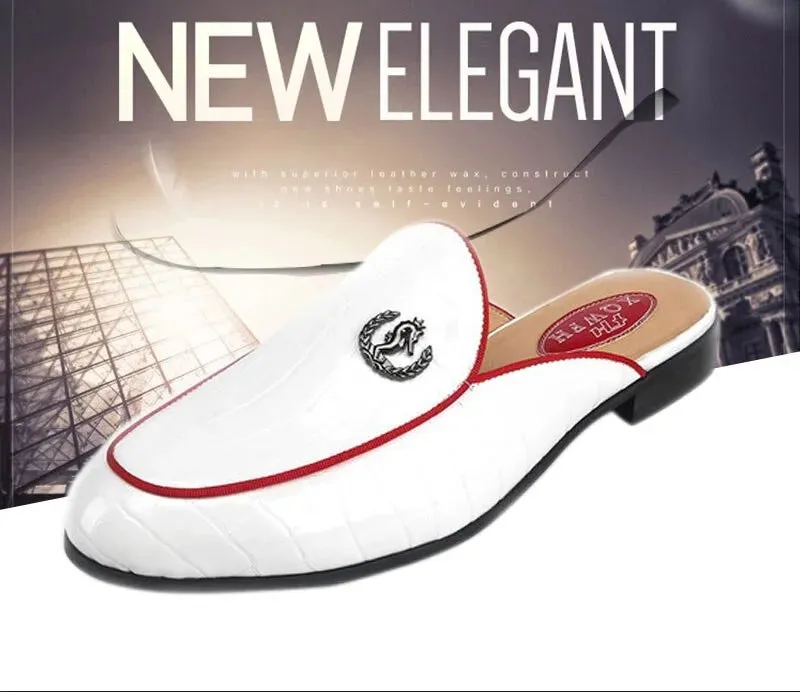 Men's Summer Synthetic Leather Turned-over Edge Casual Slippers