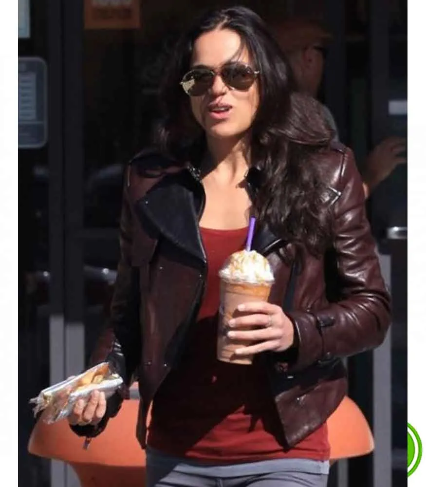 Michelle Rodriguez Actress BIker Leather Jacket - Famous Jackets