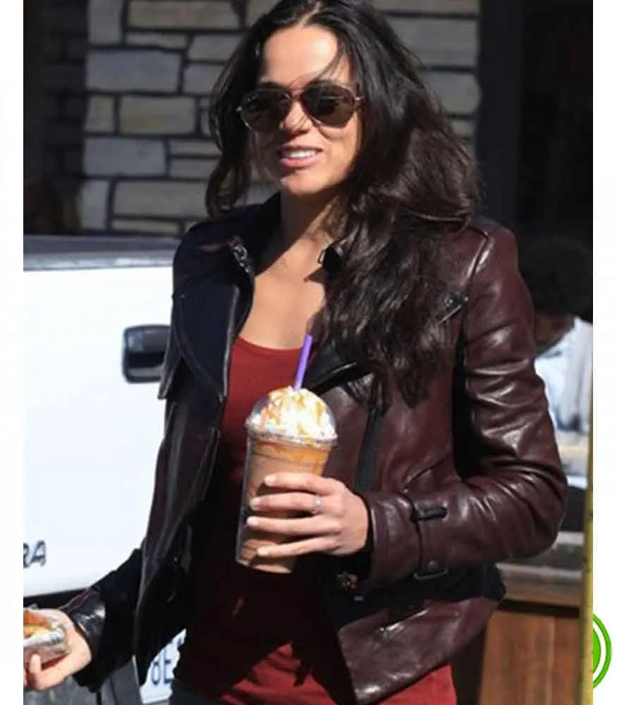 Michelle Rodriguez Actress BIker Leather Jacket - Famous Jackets