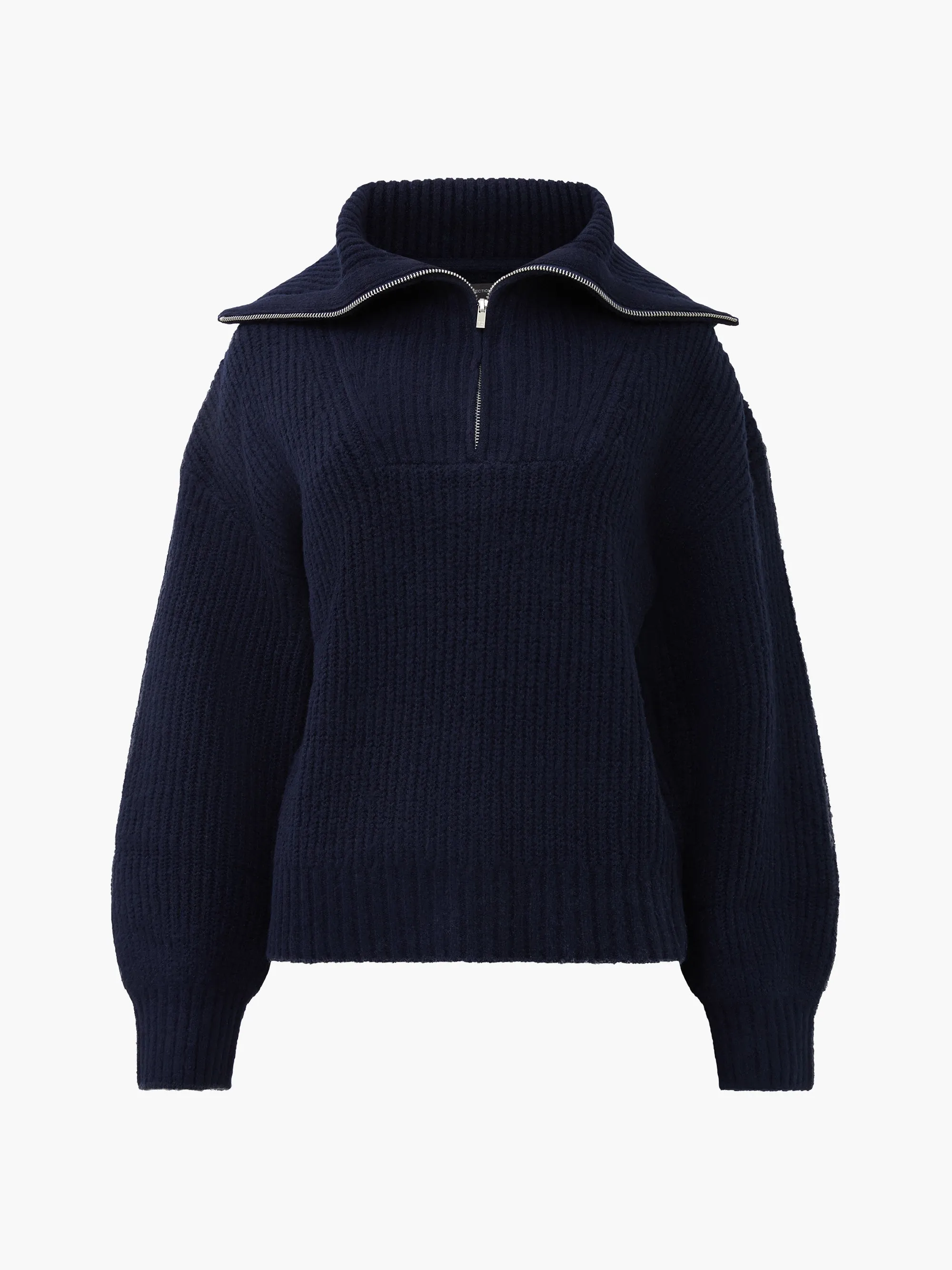 Mid Mix Rib Half Zip Jumper