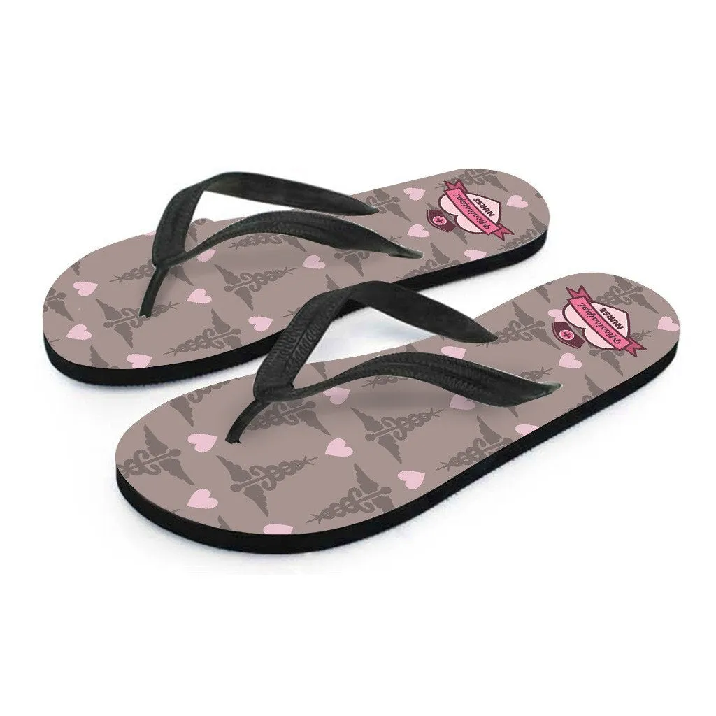 Mississippi Nurse Flip Flops Rosy Brown