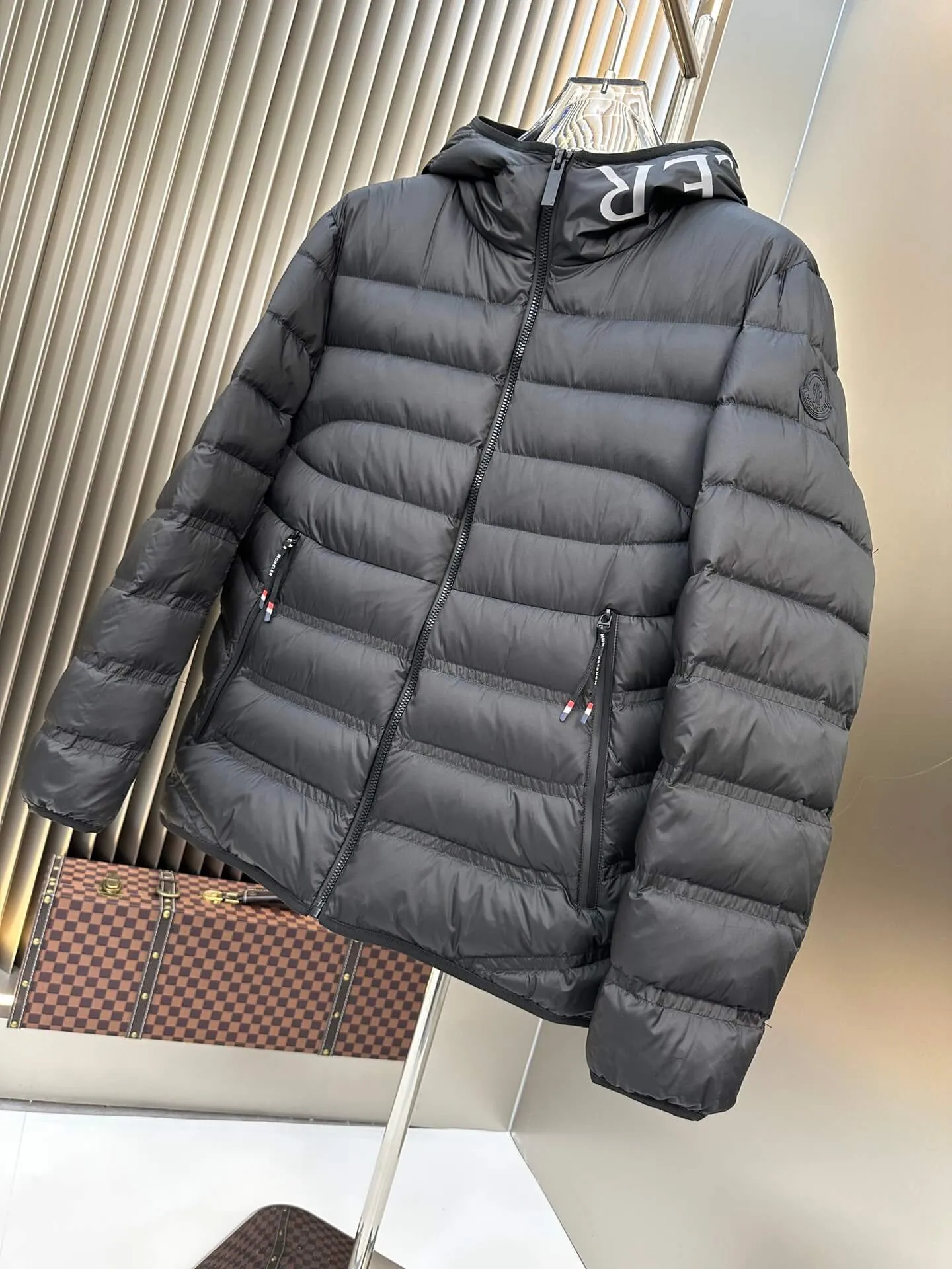 Moncler Quilted Black Down Jacket