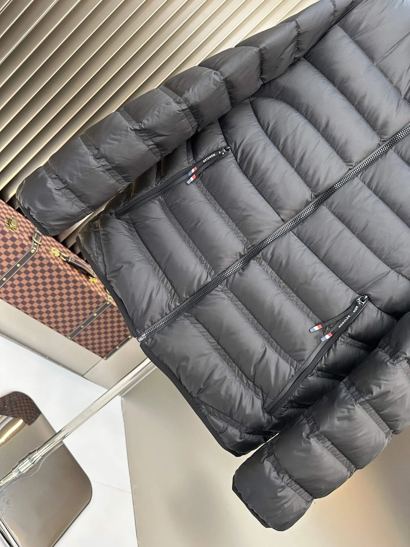 Moncler Quilted Black Down Jacket