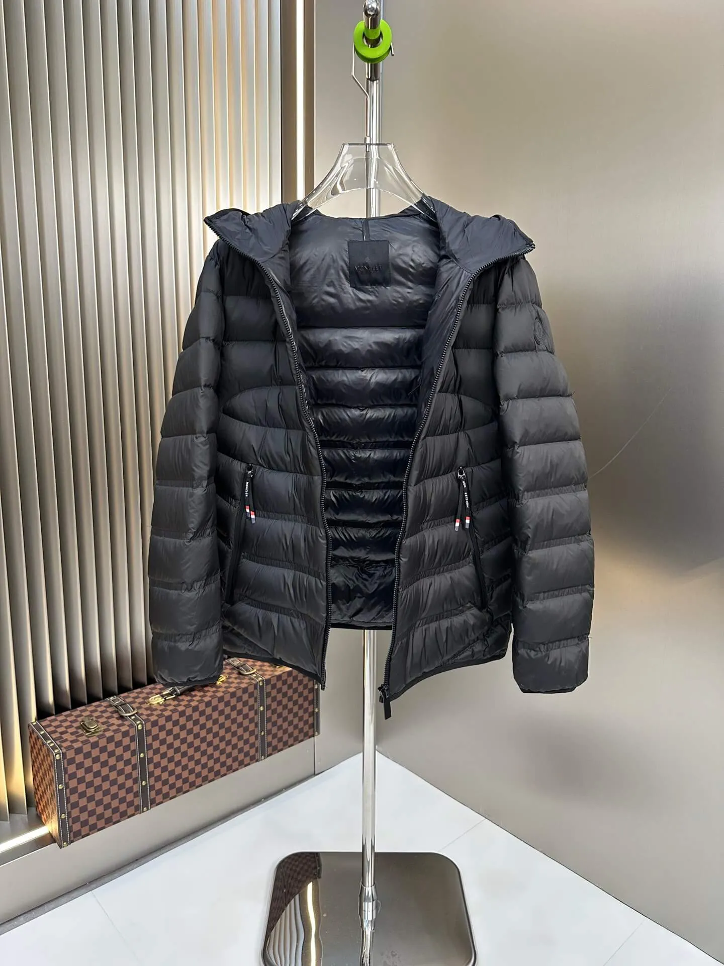 Moncler Quilted Black Down Jacket