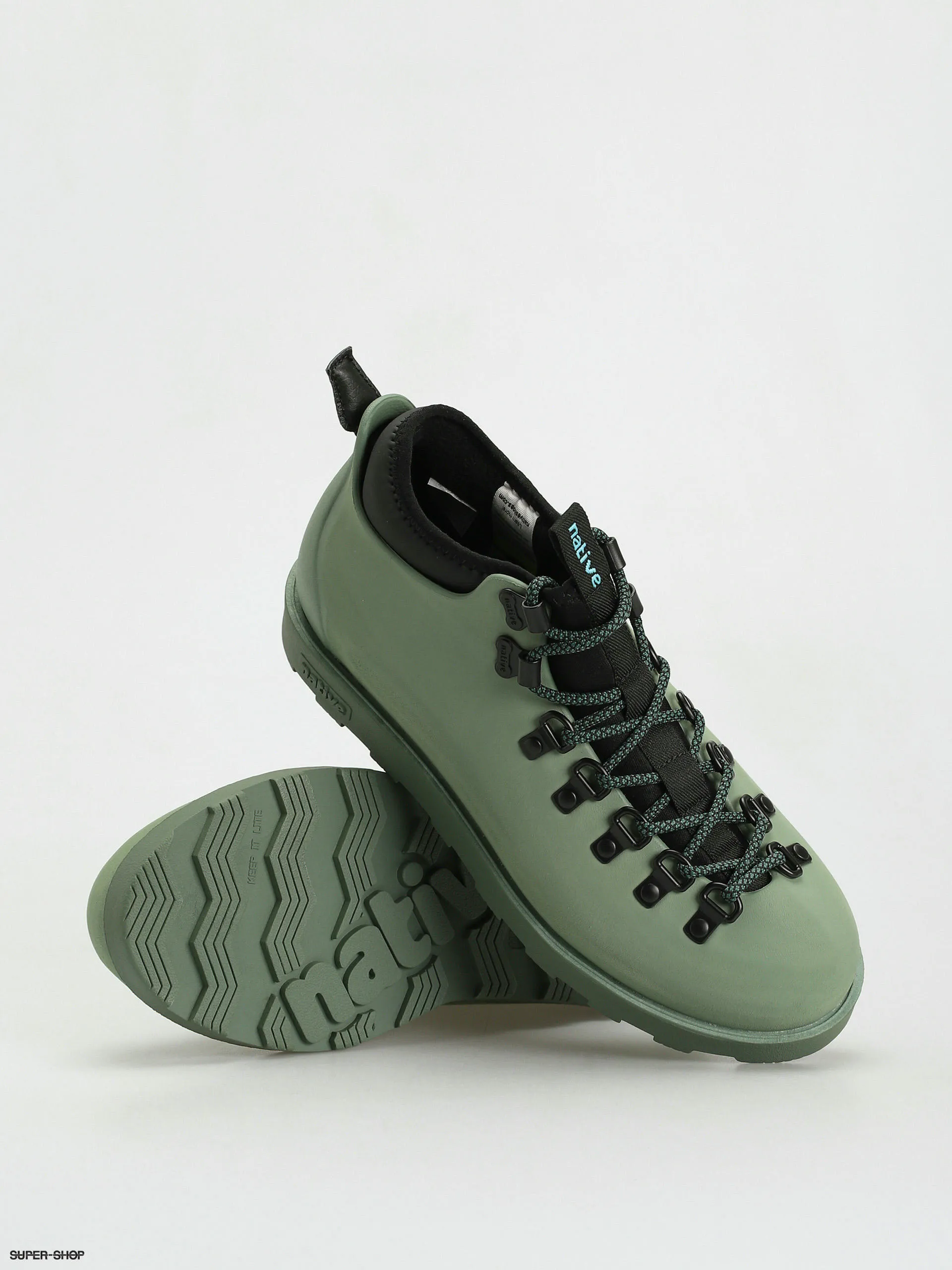 Native Fitzsimmons Citylite Winter shoes (loch green/ivy green/jiffy black/ivy green laces)