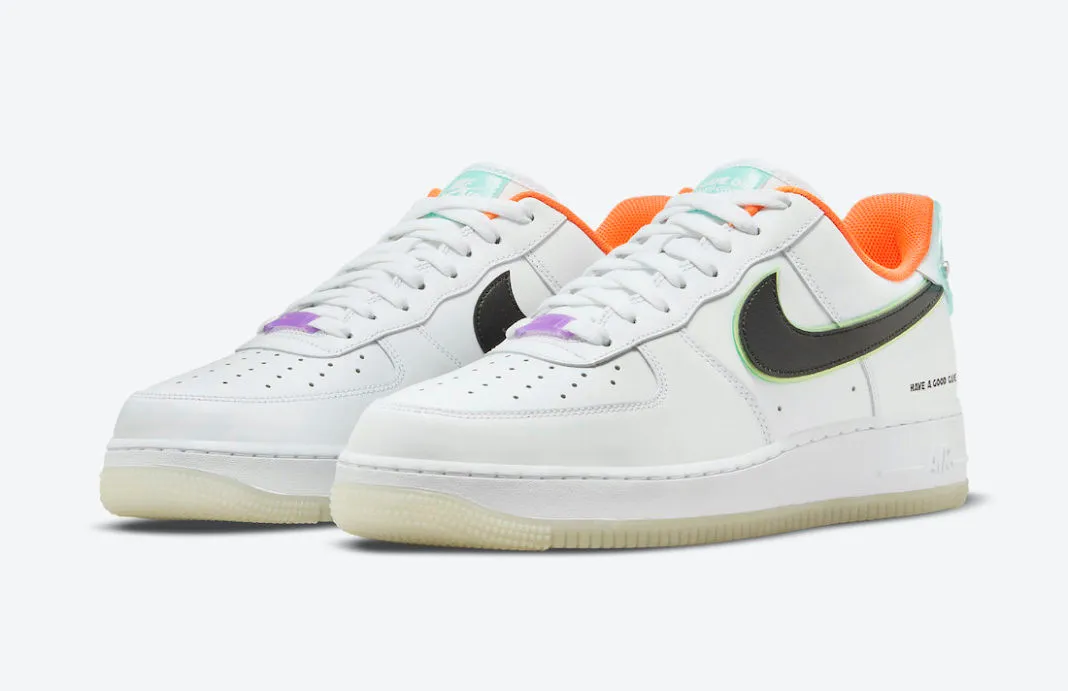 Nike Air Force 1 07 Low Have A Good Game White Orange Black DO2333-101