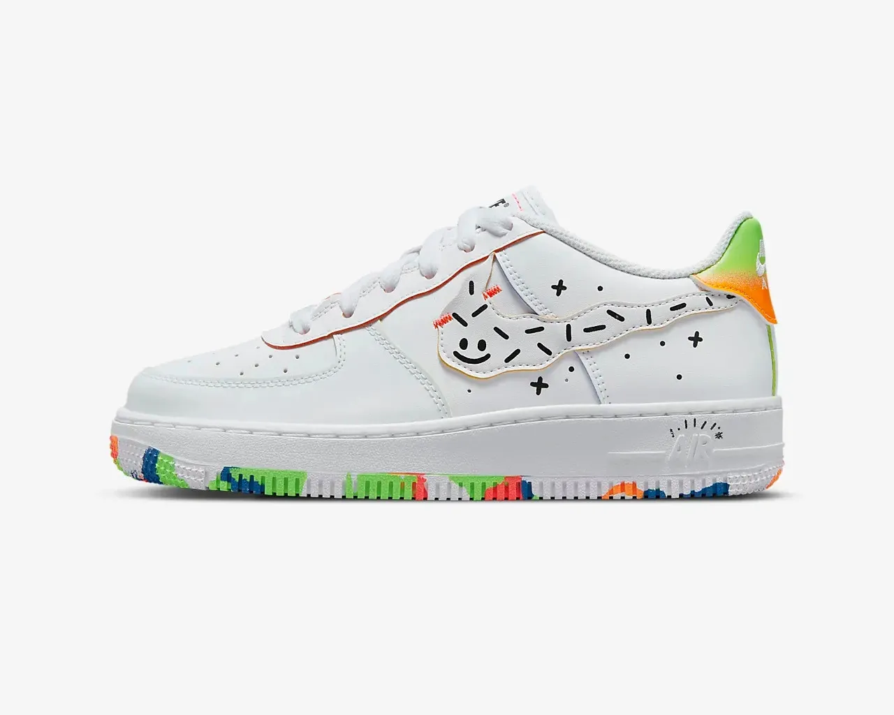 Nike Air Force 1 Low Kids Drawing GS White Multi-Color DV1366-111