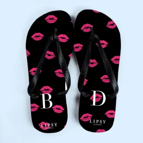 Personalised Lipsy Kissy Lips Flip Flops by Treat Republic