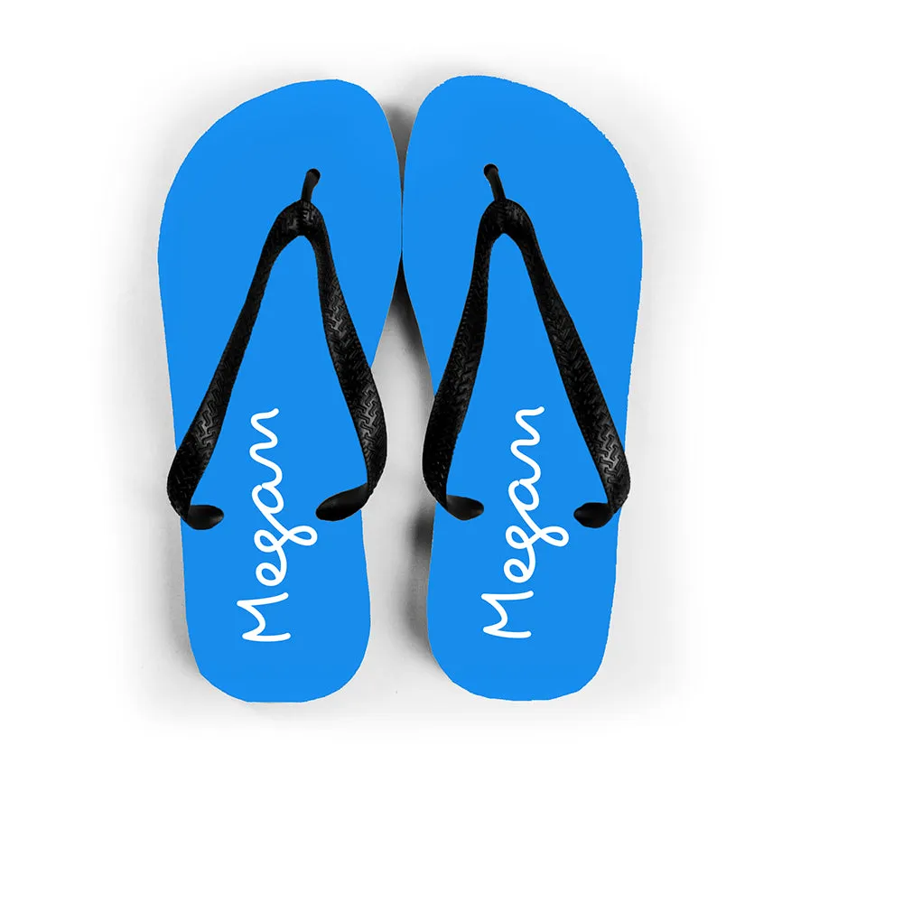 Personalised Summer Style Flip Flops - Small - Blue