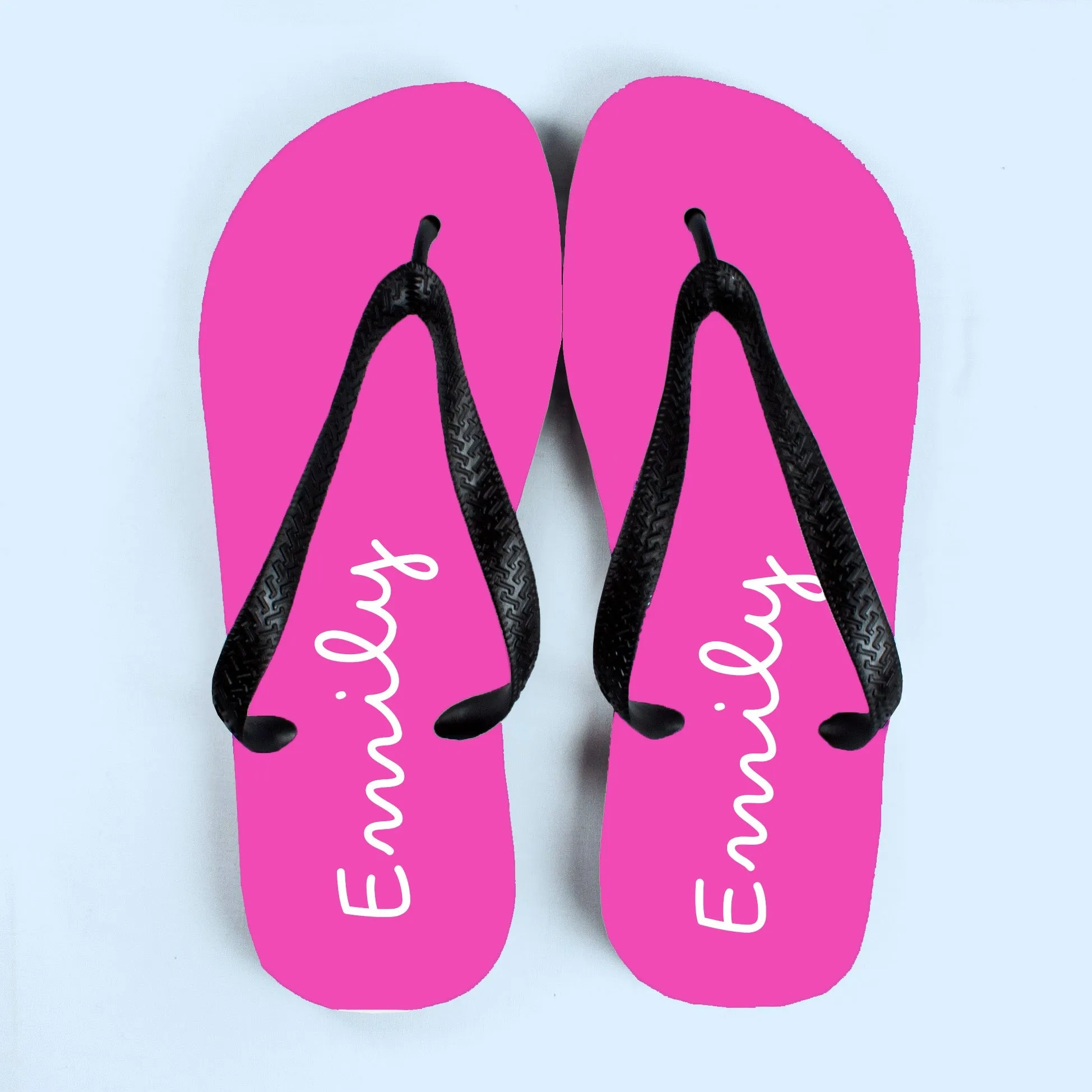 Personalised Summer Style Flip Flops - Small - Pink