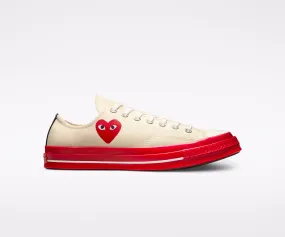 Play Comme des Garons x Converse Red Heart Chuck Taylor All Star '70 Low (White)