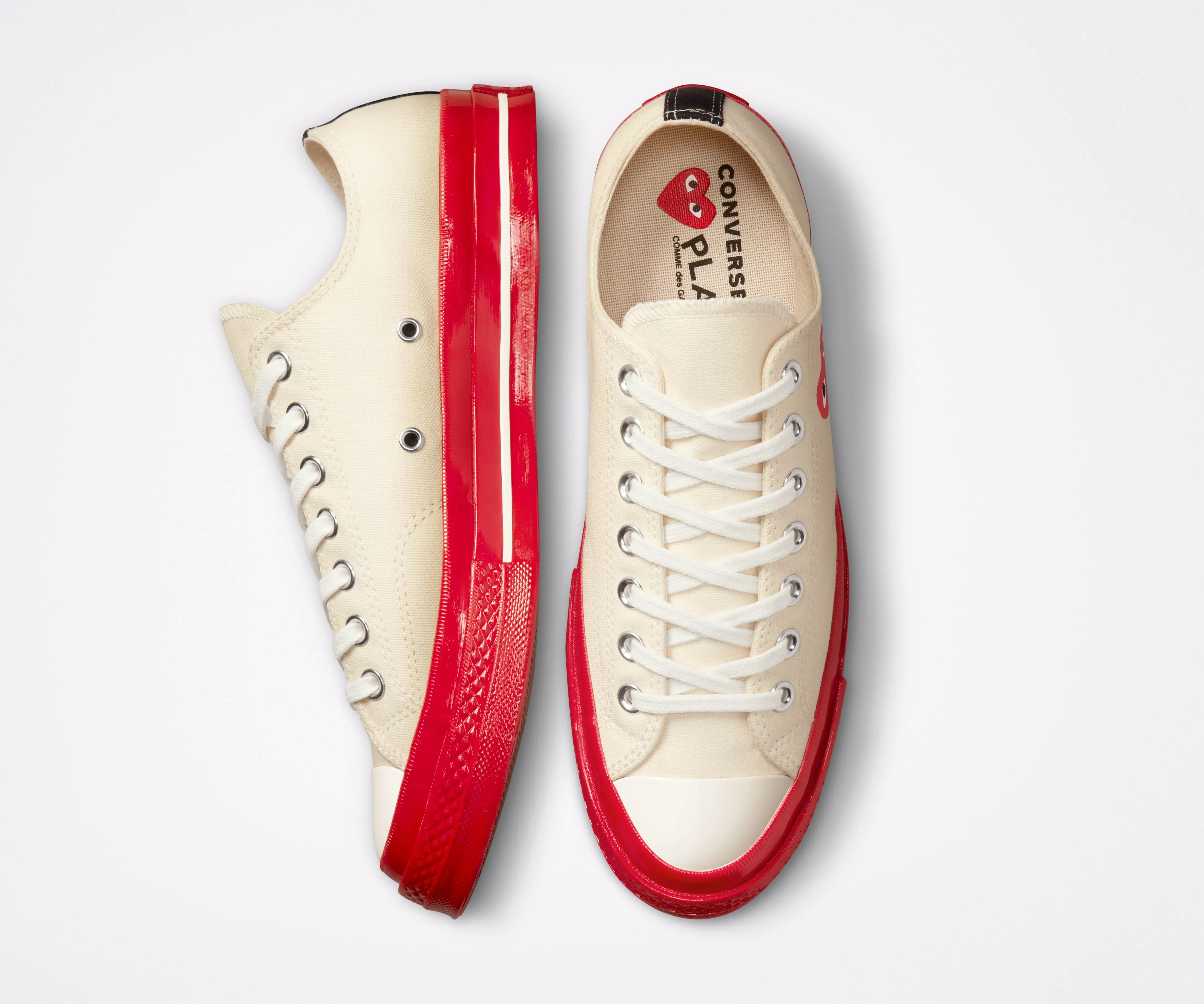 Play Comme des Garons x Converse Red Heart Chuck Taylor All Star '70 Low (White)