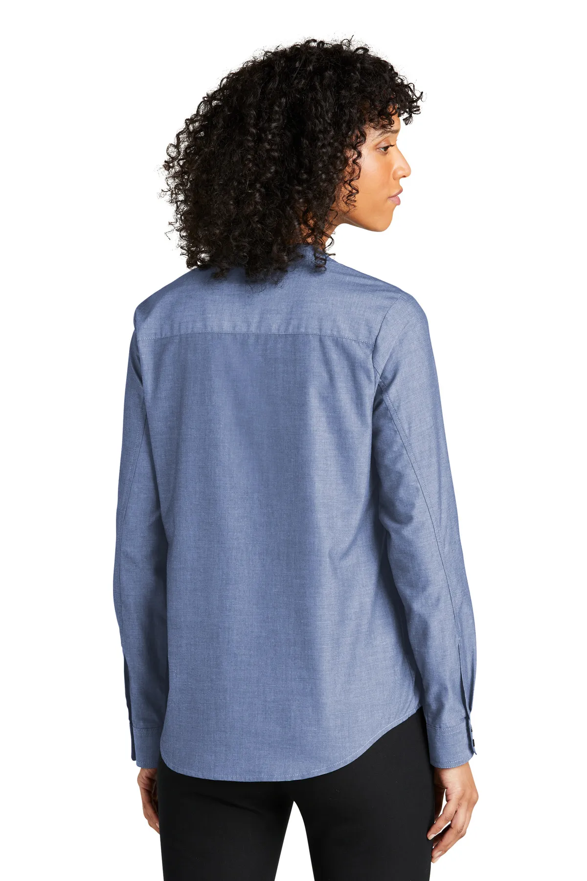 Port Authority Clothing LW382 Port Authority   Ladies Long Sleeve Chambray Easy Care Shirt SKU: LW382