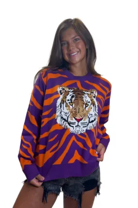 Queen Of Sparkles Licensed Tiger Face Sweater