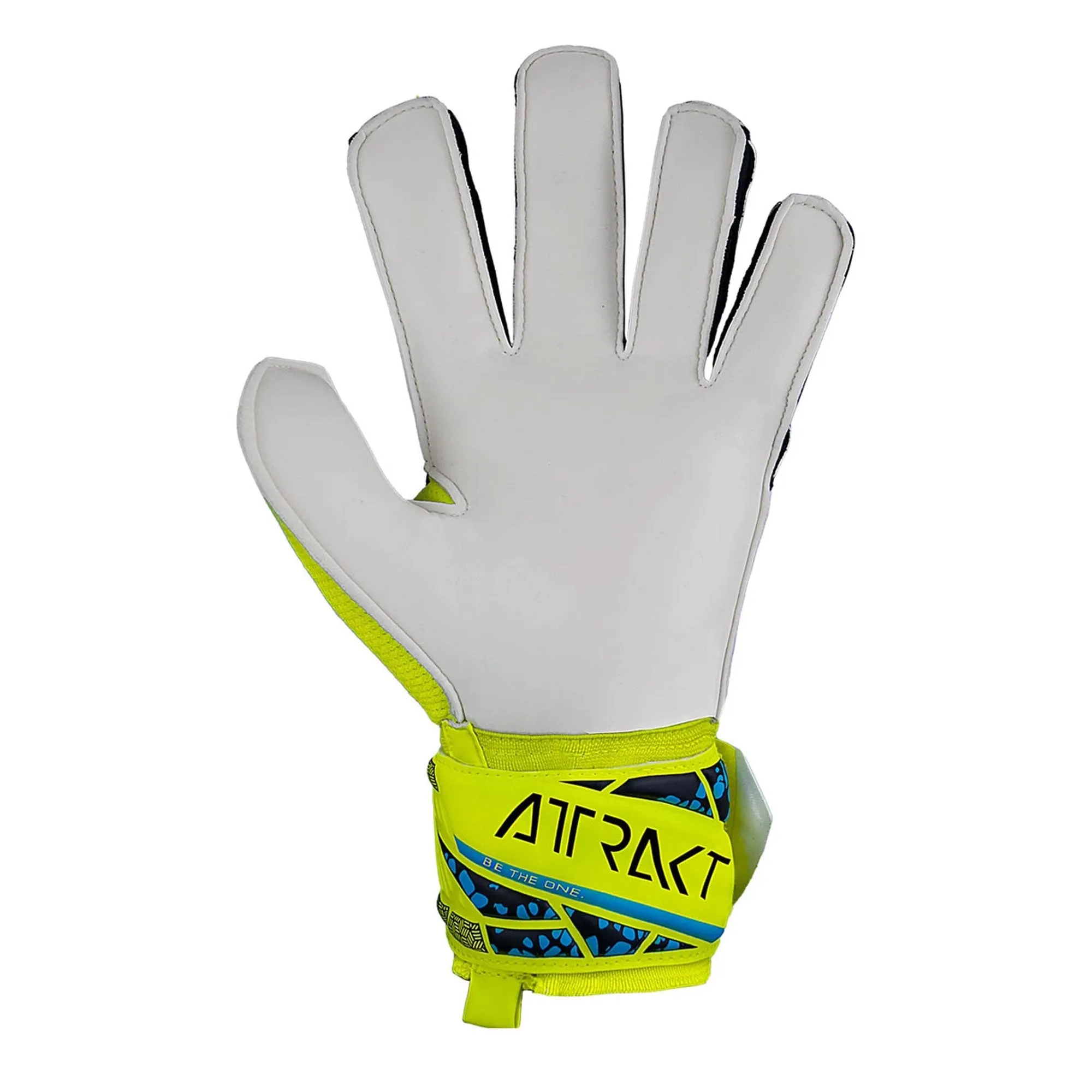 Reusch Kids Attrakt Solid Goalkeeper Gloves Safety Yellow/Future Blue